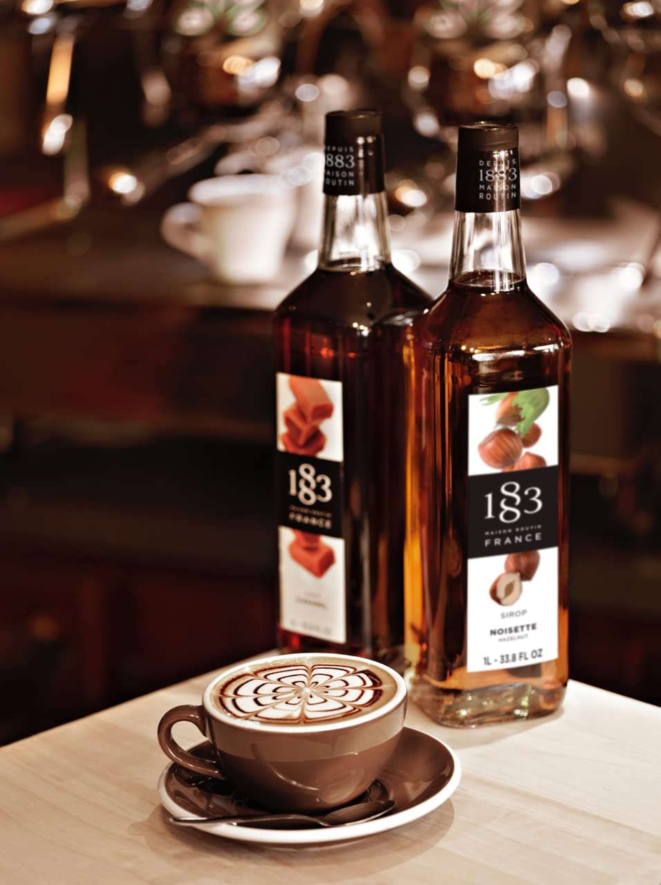 1883 Maison Routin - Eggnog Syrup for Hot Drinks & Cocktails Glass Bottle 1L
