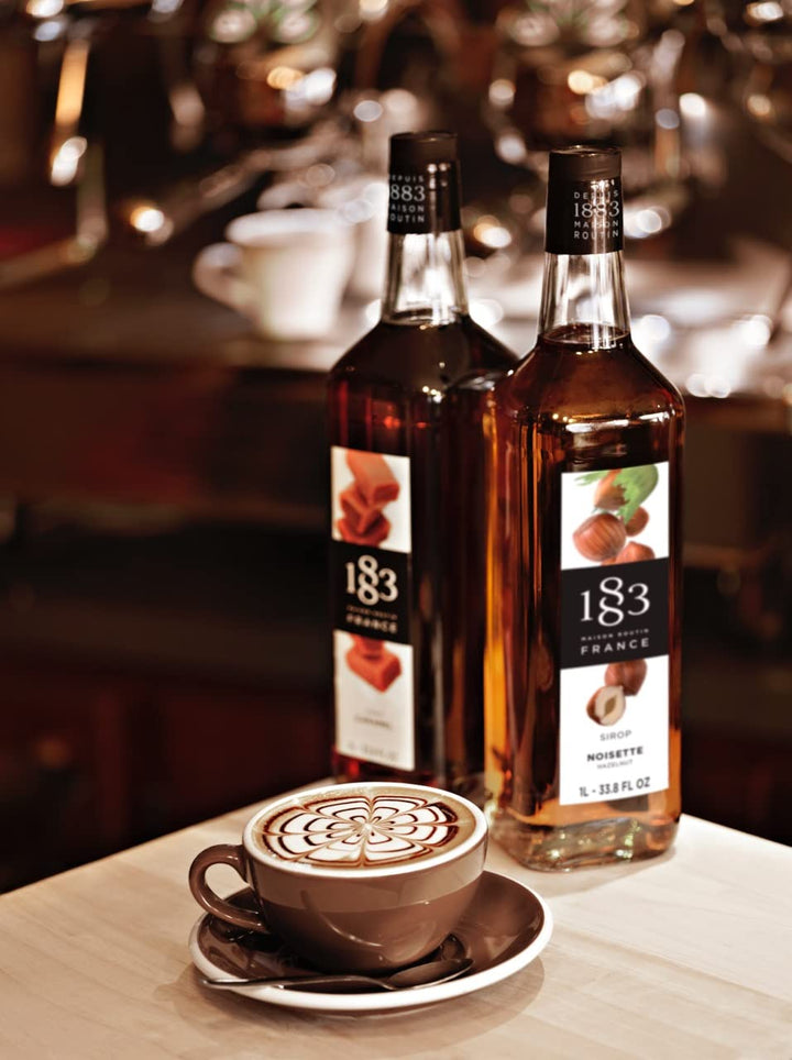 1883 Maison Routin - Eggnog Syrup for Hot Drinks & Cocktails Glass Bottle 1L