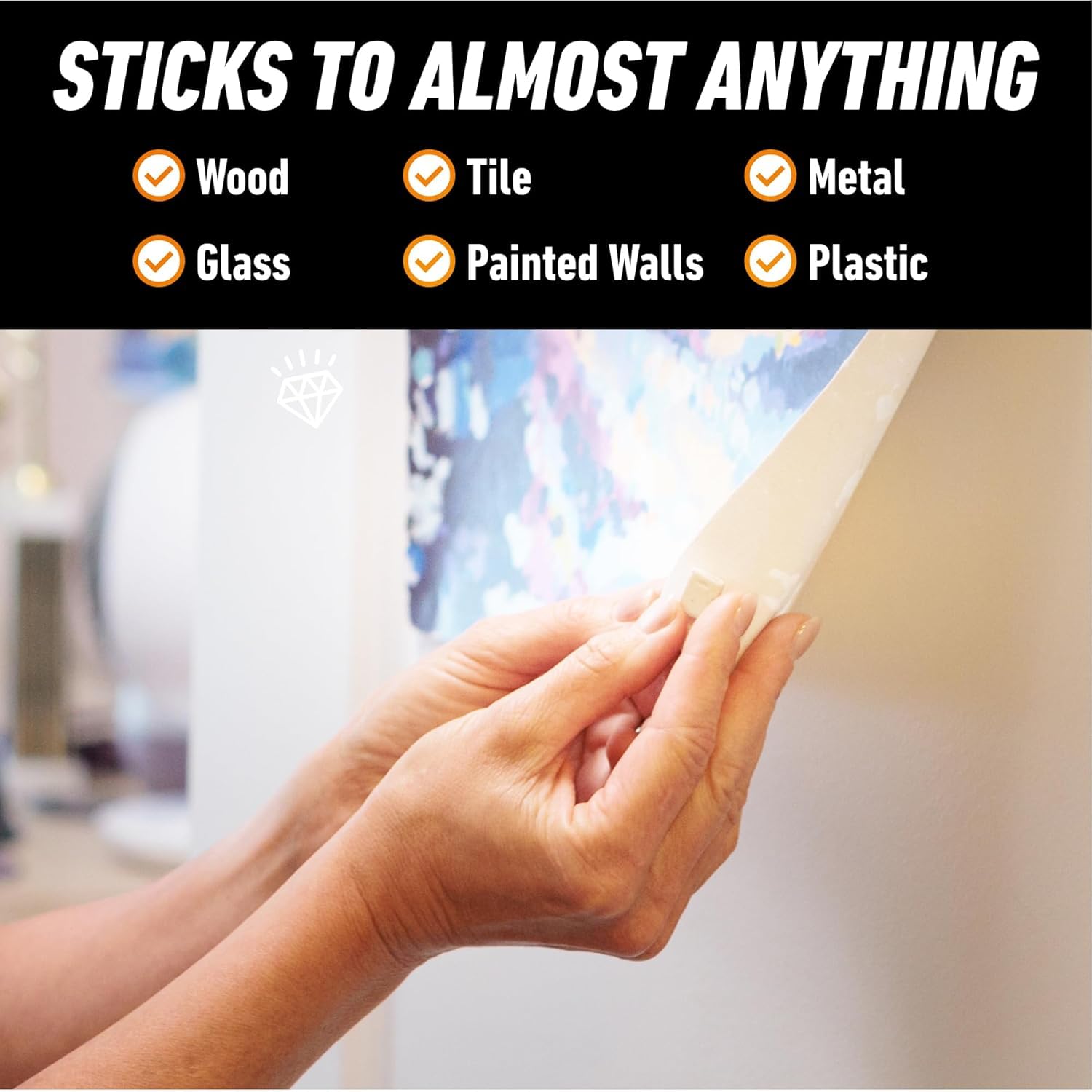 GORILLA Tack Adhesive Putty - Strong & Fast Drying | 56g White Putty | Model 3144001