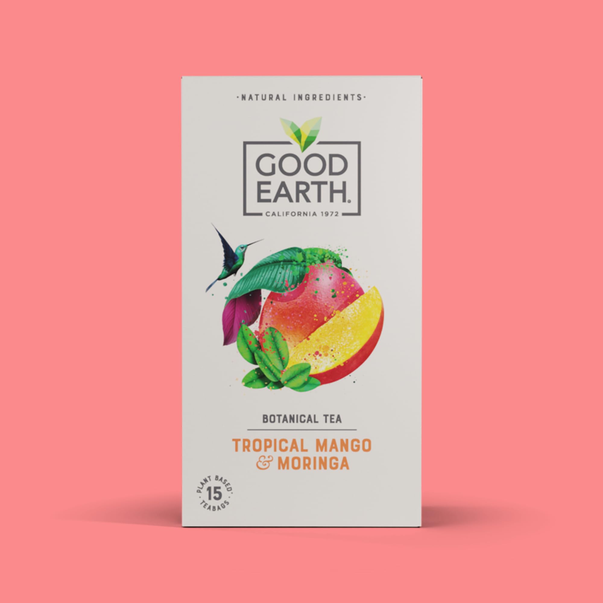 Good Earth Tea Co. Tropical Mango & Moringa Herbal Tea Bags - 15 Count (Pack of 5) 5