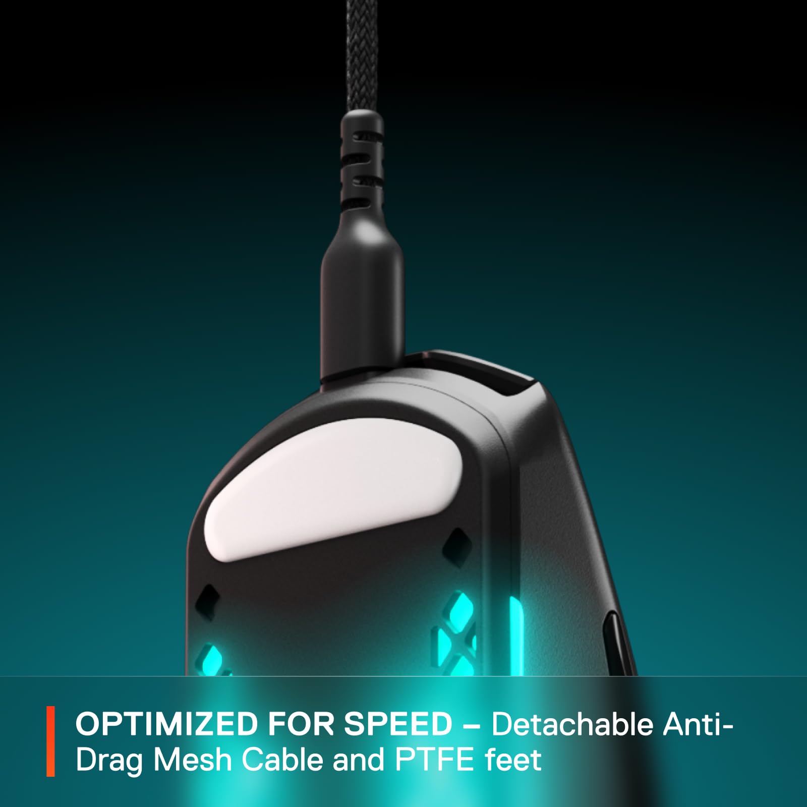 SteelSeries Aerox 3 Gaming Mouse - Ultra-lightweight 59g | Optical Sensor | 6 Buttons | Black 6