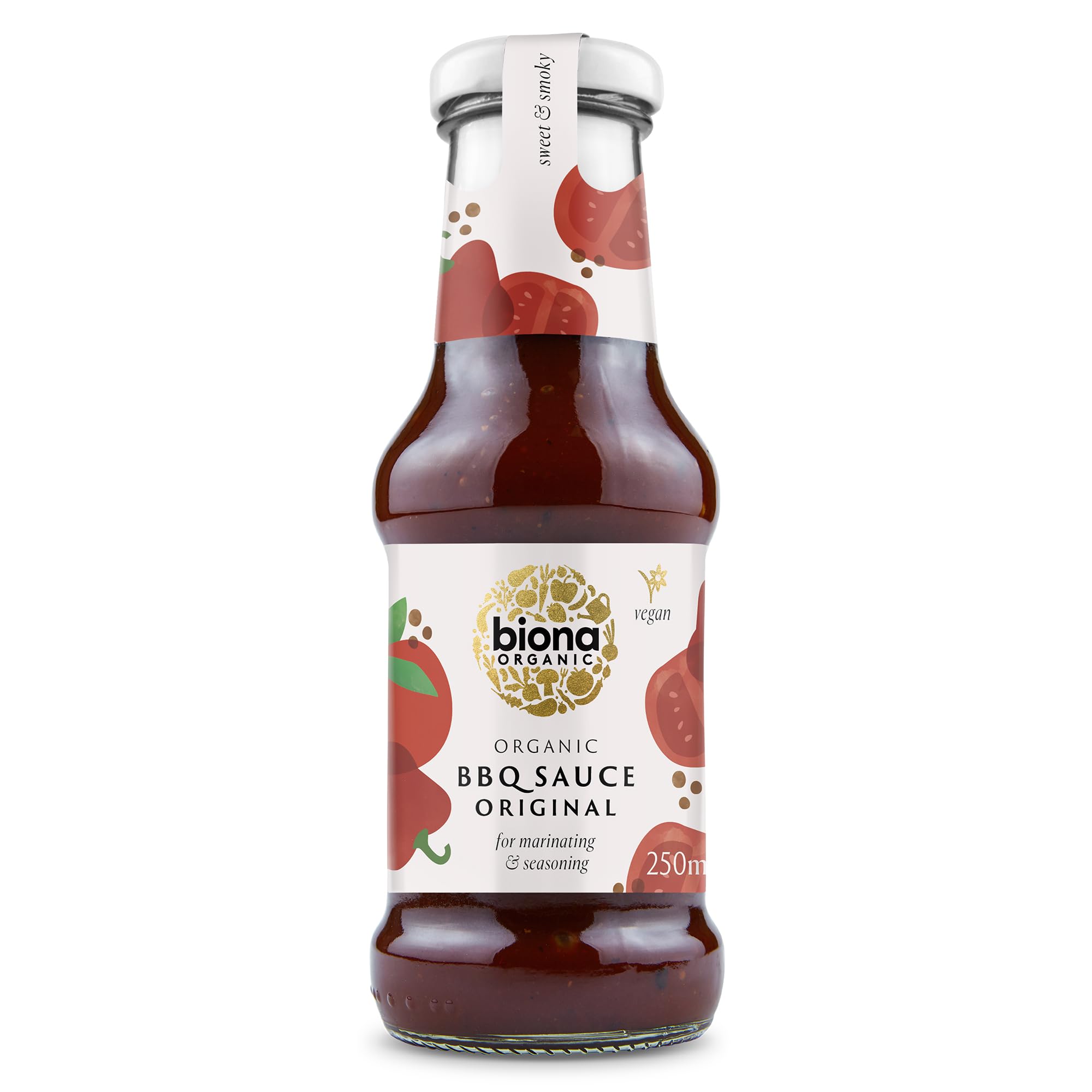BIONA Organic BBQ Sauce - Tangy Smoked Garlic & Tomato Flavor | Vegan | 250ml
