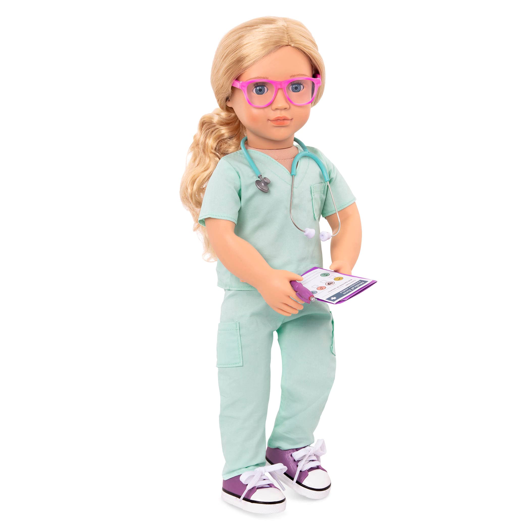 Our Generation Sweet Surgeon Scrubs Outfit - Doctor Accessories for 18-Inch Dolls | Green 4