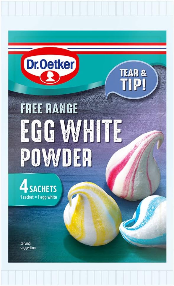 Dr. Oetker Free Range Egg White Powder Sachets, 140g (28 Sachets) - Baking Supplies 4