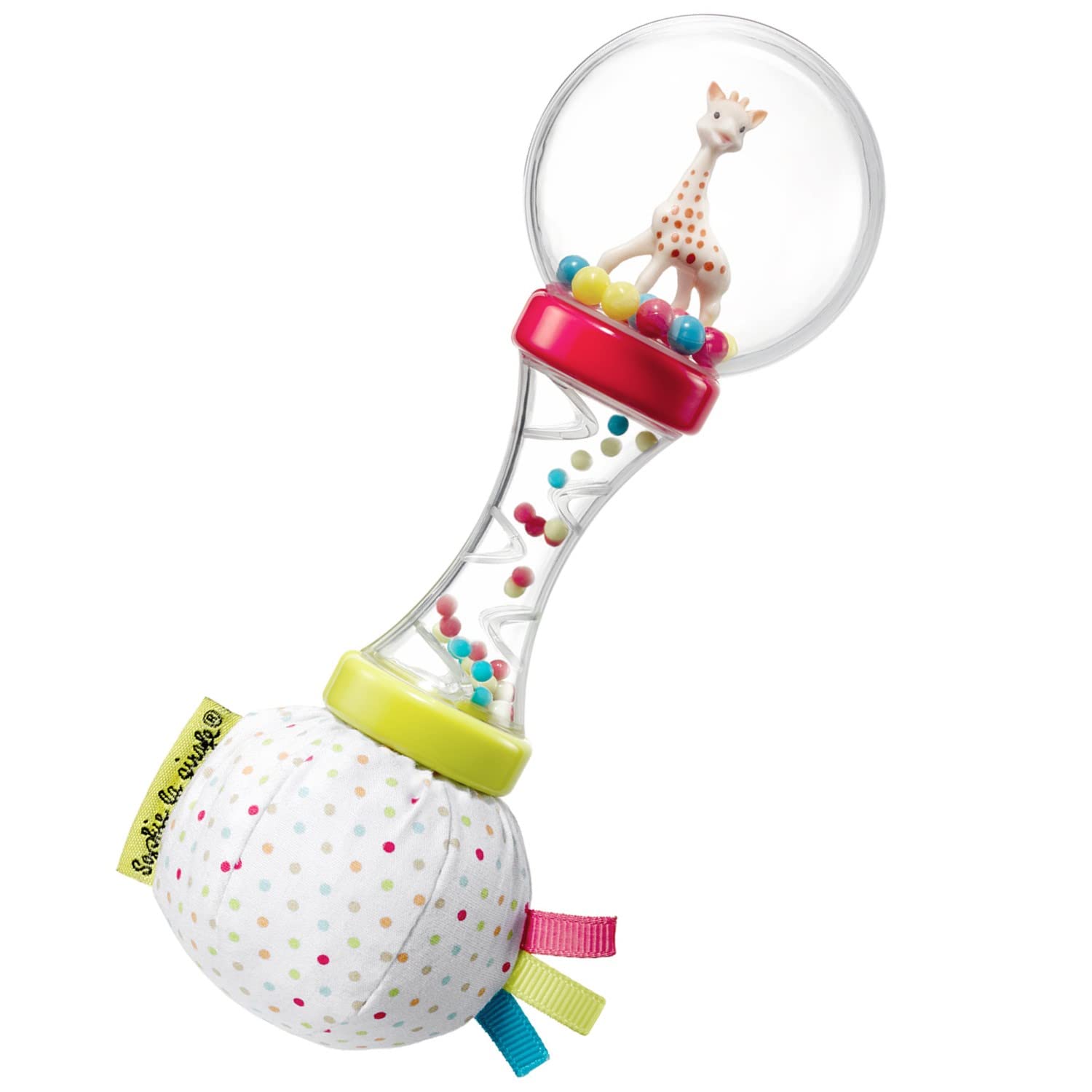Sophie la girafe Soft Maracas Textured Baby Rattle Toy - Easy Grip Sensory Toy for 3 Months+ 1