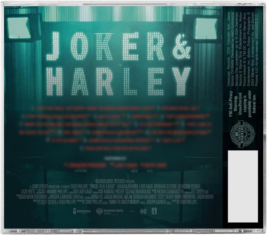 Joker: Folie à Deux (2024) - Official Soundtrack (Region Free)