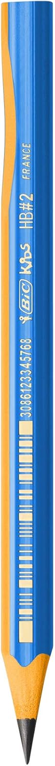 BIC Kids Jumbo Triangular Learner Pencils with Blue Barrels, Extra Large HB Graphite Pencils, Pack of 12 5