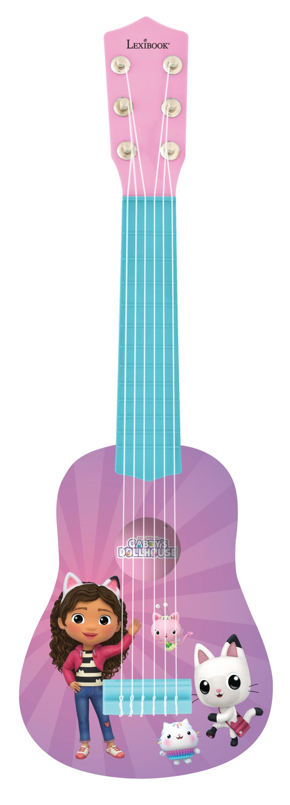 Lexibook Gabby's Dollhouse My First Guitar for Children with 6 Nylon Strings 1