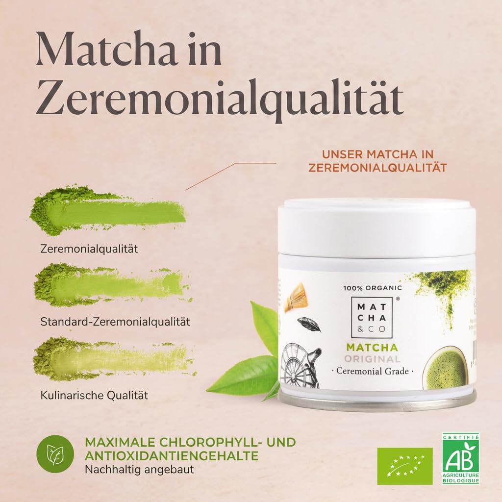 Matcha & CO Original Ceremonial Grade Matcha Green Tea Powder - Organic, 30g 3