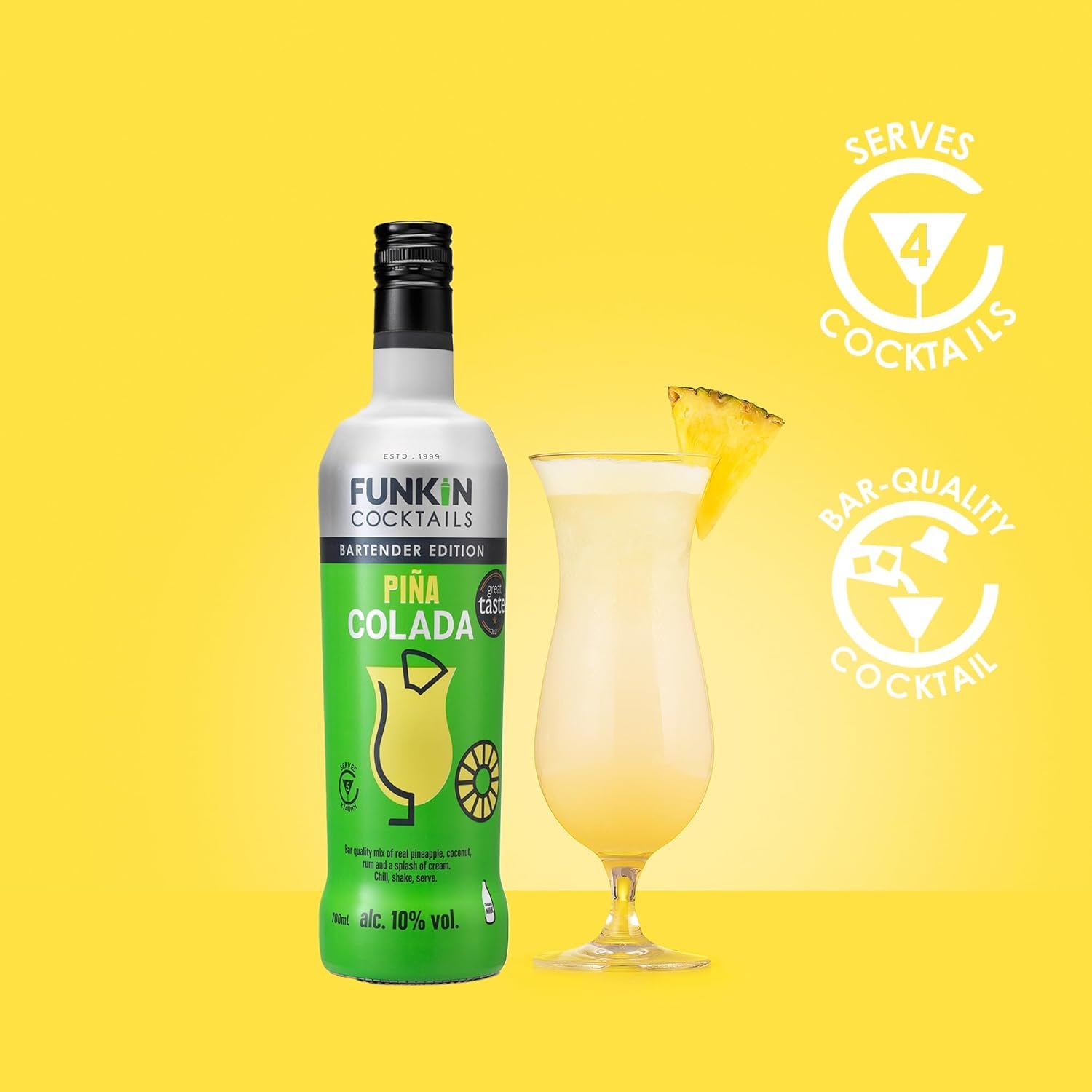 Funkin Ready to Drink Piña Colada Cocktail | 10% ABV | 700 ml Bottle 2