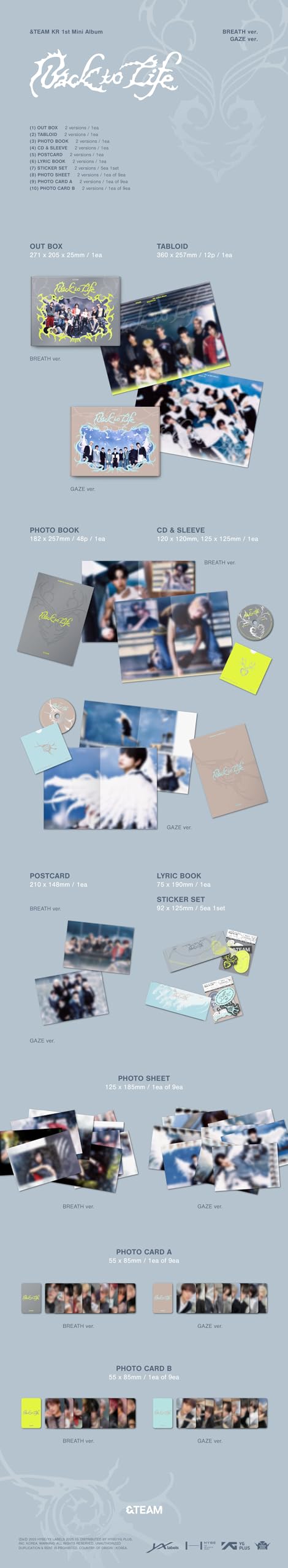 &TEAM - Back to Life 1st Mini Album [Audio CD] 2