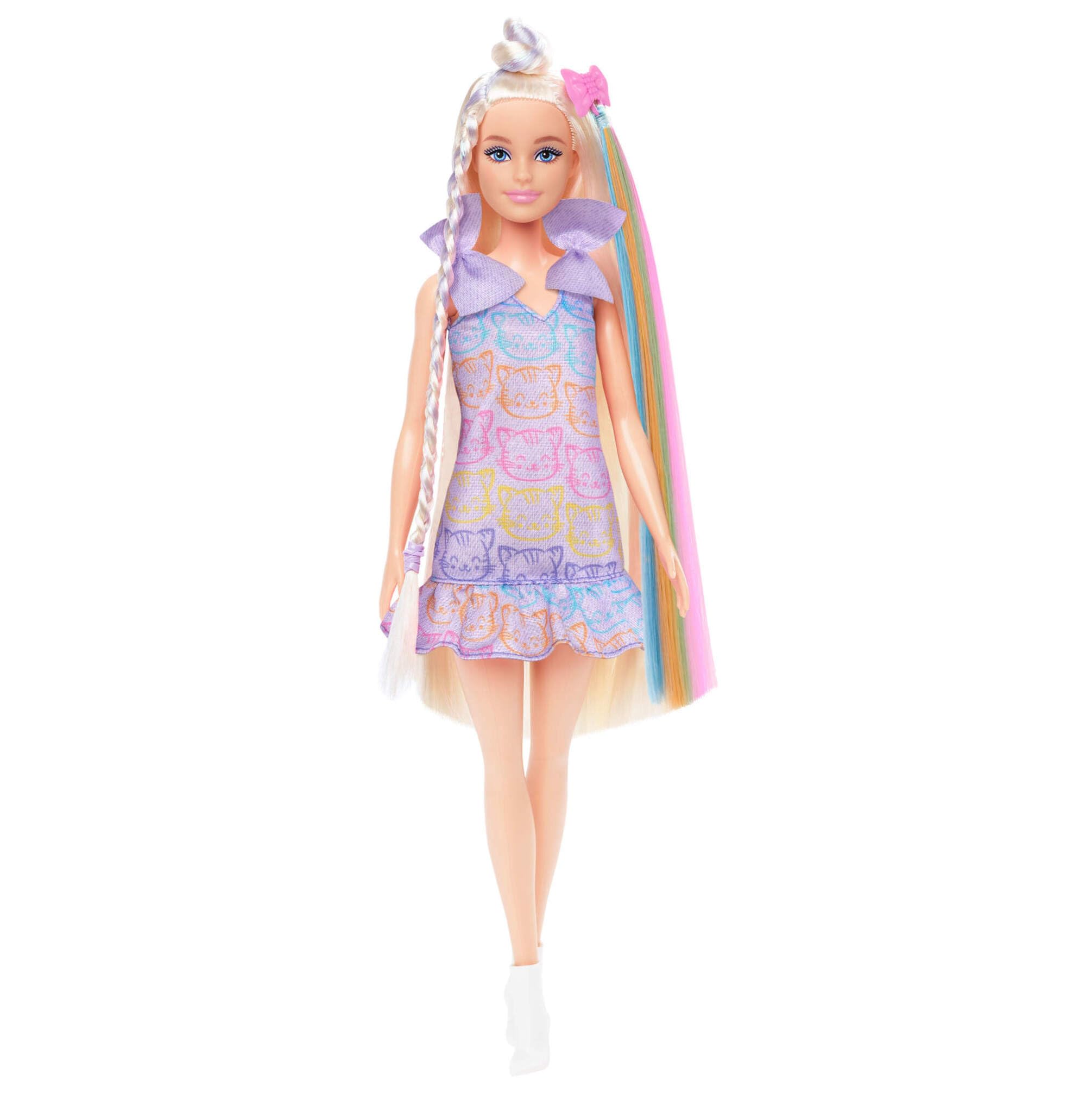 Barbie Fun & Fancy Doll with Extra-Long Blonde Hair, 2 Dresses, 2 Pairs of Shoes, 5 Styling Pieces 1