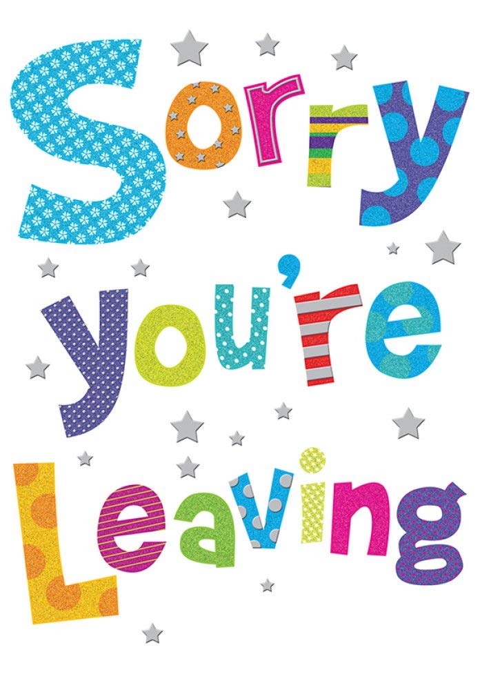 Piccadilly Greetings Modern Occasion Card Leaving - 9 x 6 inches | Designed & Made in the UK 1