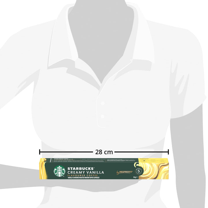 STARBUCKS - Creamy Vanilla Flavoured Coffee by Nespresso, Blonde Roast, 100% Arabica Coffee Pods