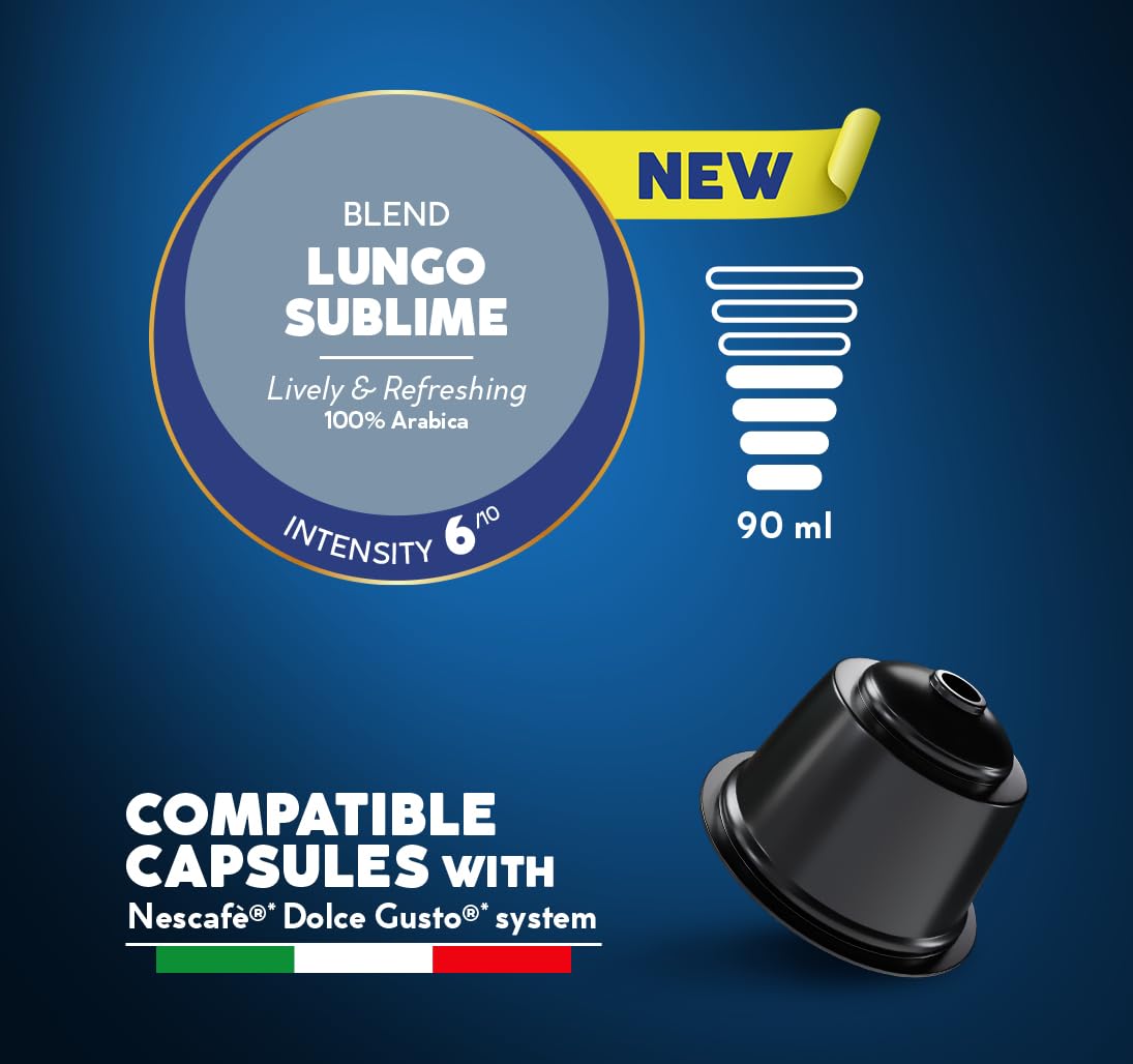 Caffè Borbone Lungo Sublime Coffee Capsules - 64 Count | 100% Arabica | Intensity 6/10 3