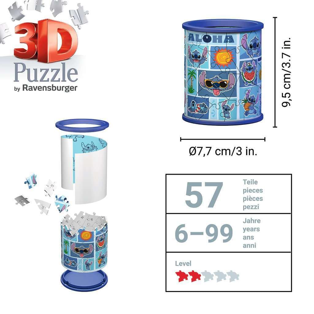 Ravensburger Disney Stitch Pencil Holder 54-Piece 3D Jigsaw Puzzle 6