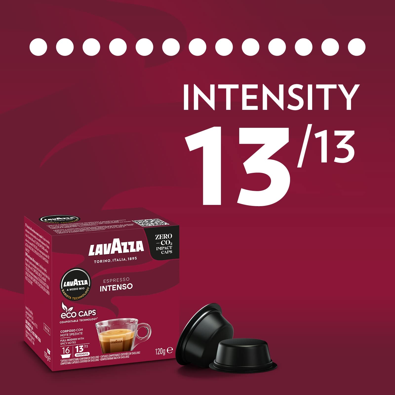 Lavazza A Modo Mio Espresso Intenso Coffee Capsules - Arabica/Robusta Blend, Intensity 13/13, 16 Count 4