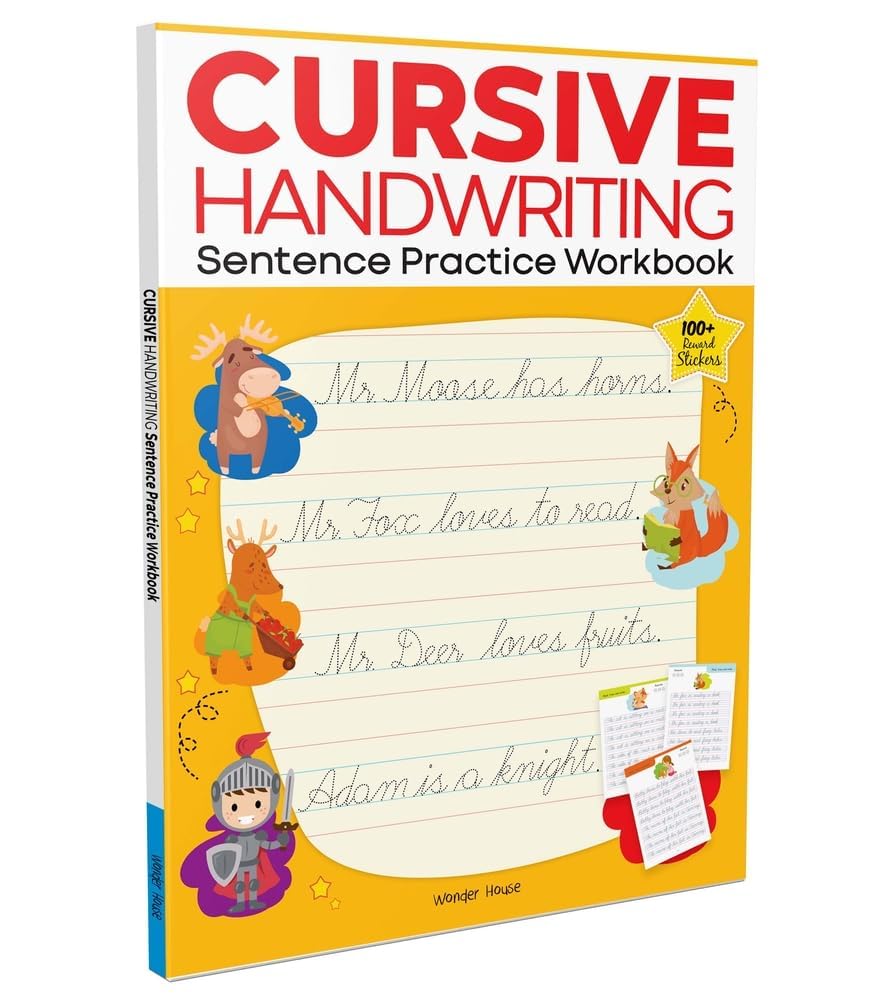 Wonder House Cursive Handwriting - Sentence Practice Workbook | Ages 3-7 1