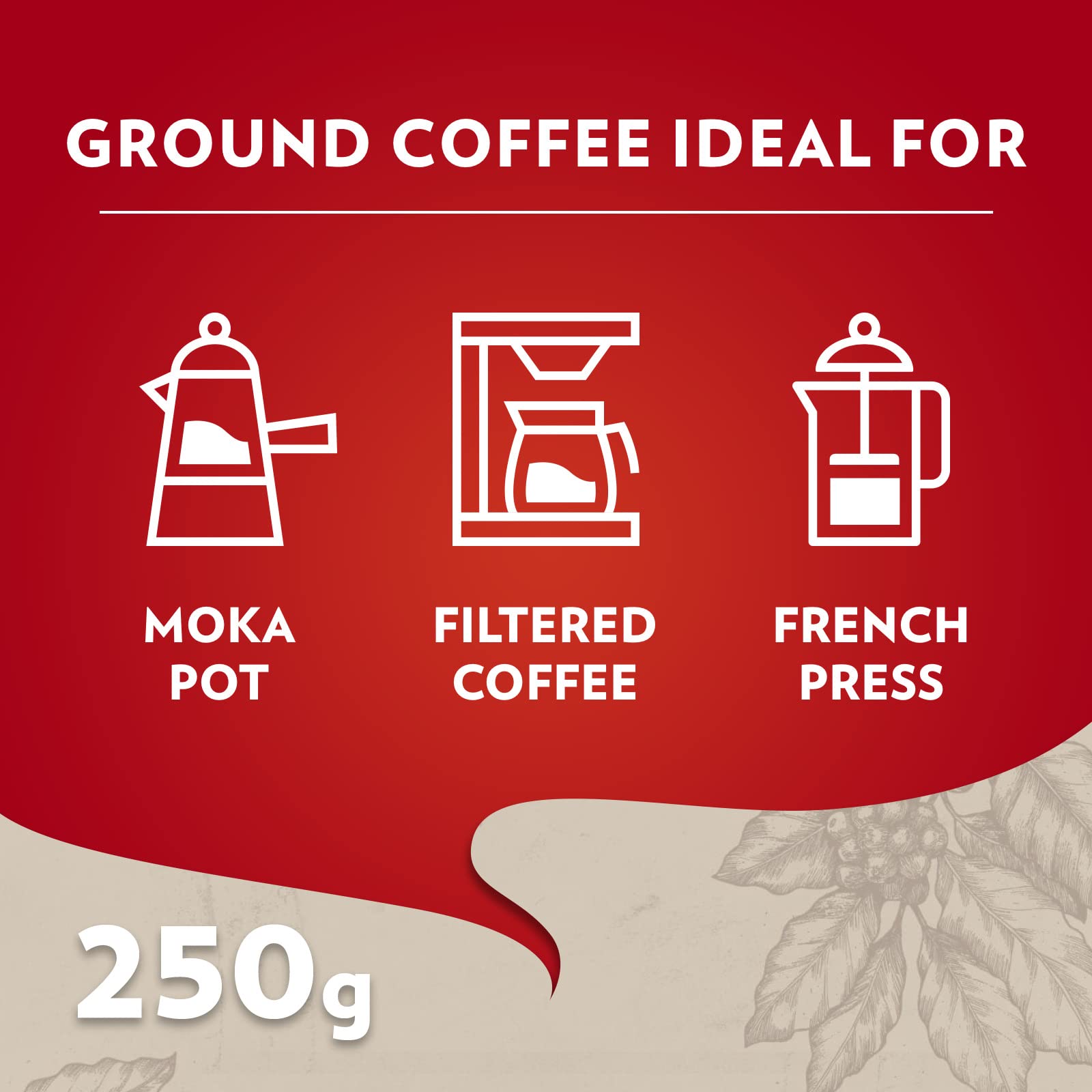 Lavazza Qualità Rossa Ground Coffee - Rich & Full-Bodied | 250g Pack of 6 7