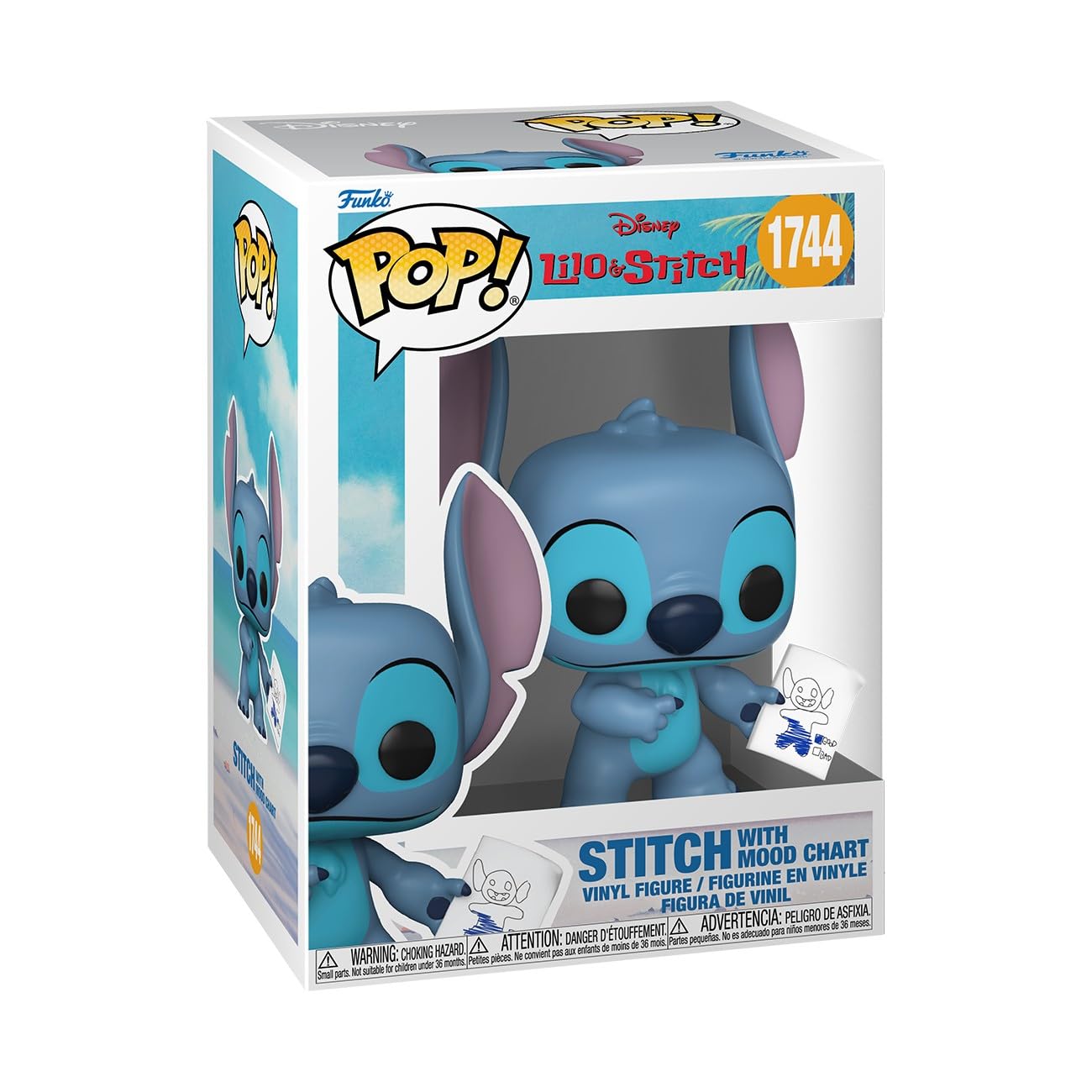 Funko Disney Stitch with Mood Chart Chibi Vinyl Figure - 3.75 Inches