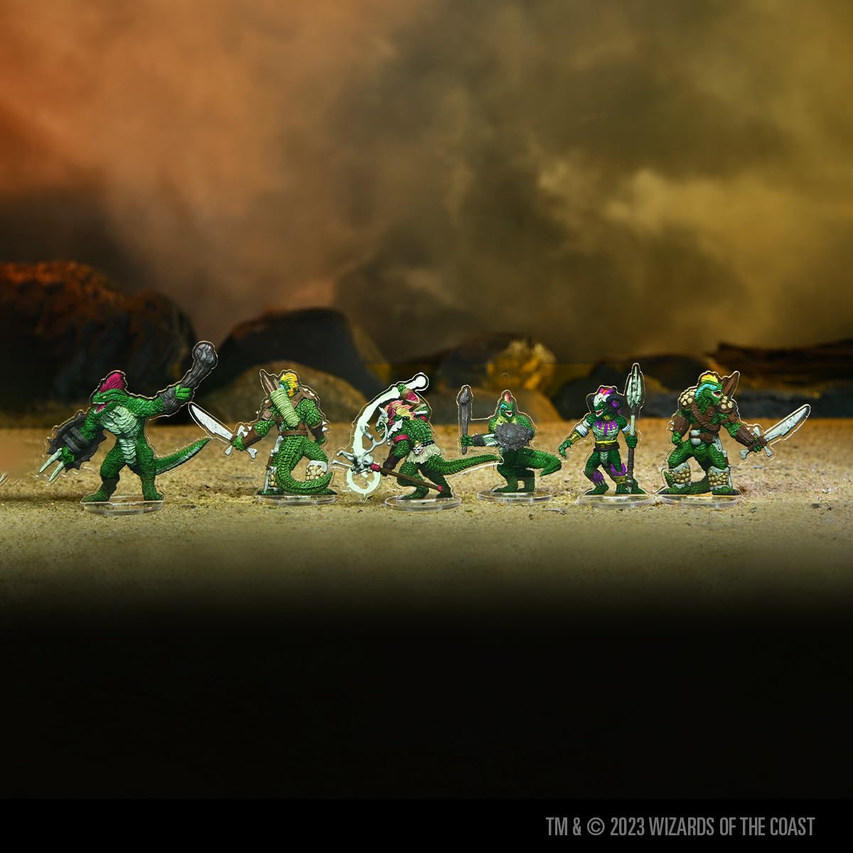 WizKids D&D Idols of the Realms: Scales & Tails - Reptile Den 2D Acrylic Miniatures Set | 17 Pieces 5