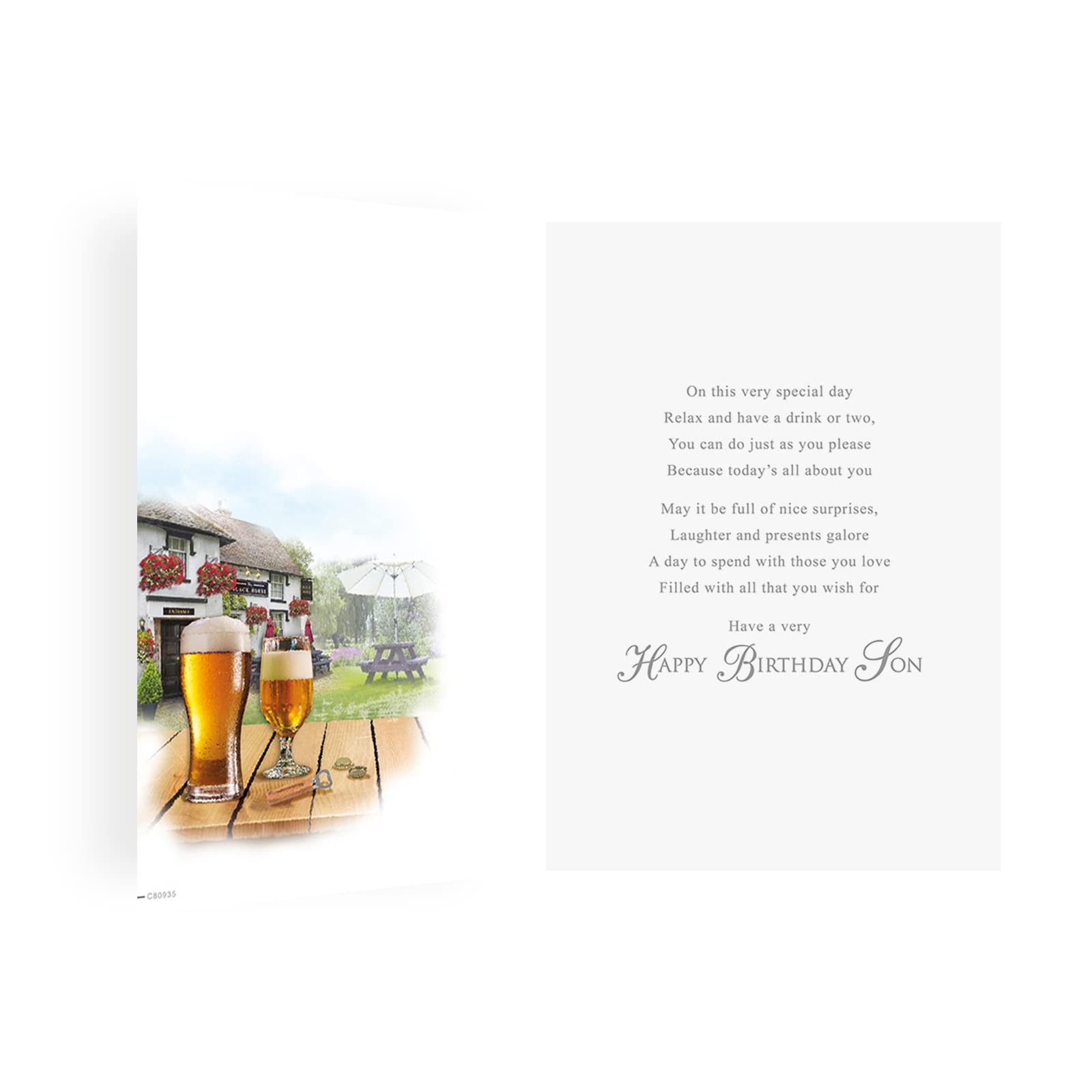 Regal Publishing Traditional Birthday Card for Son | 9 x 6 Inches | Blue