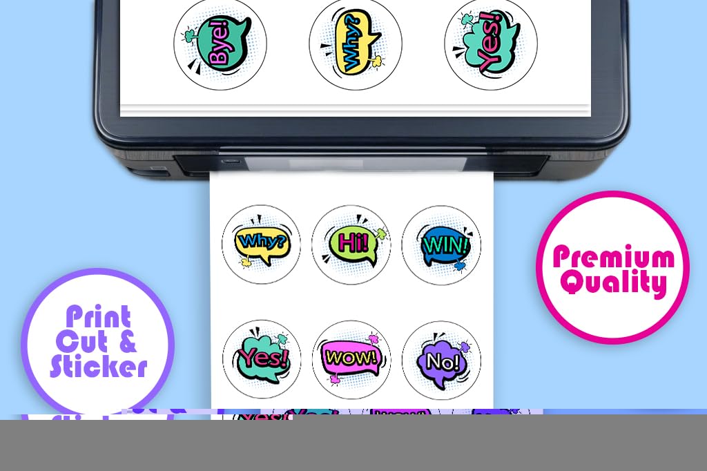 Creavvee Printable White Sticker Paper Labels - 1 Label per Sheet, 20 A4 Sheets, Matte Finish 5