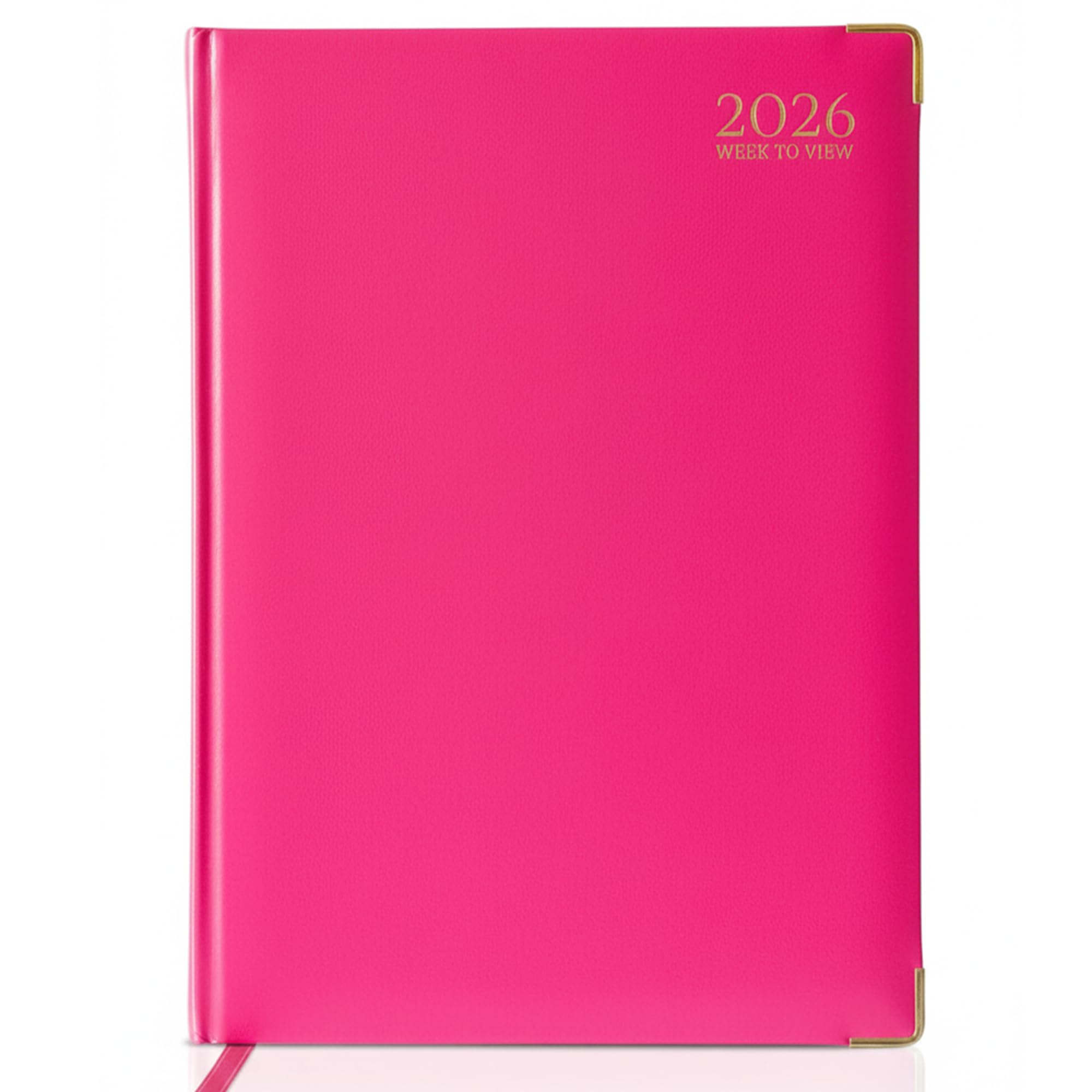G4GADGET A4 2026 Week to View Pink Diary Gilt Edges Hardback