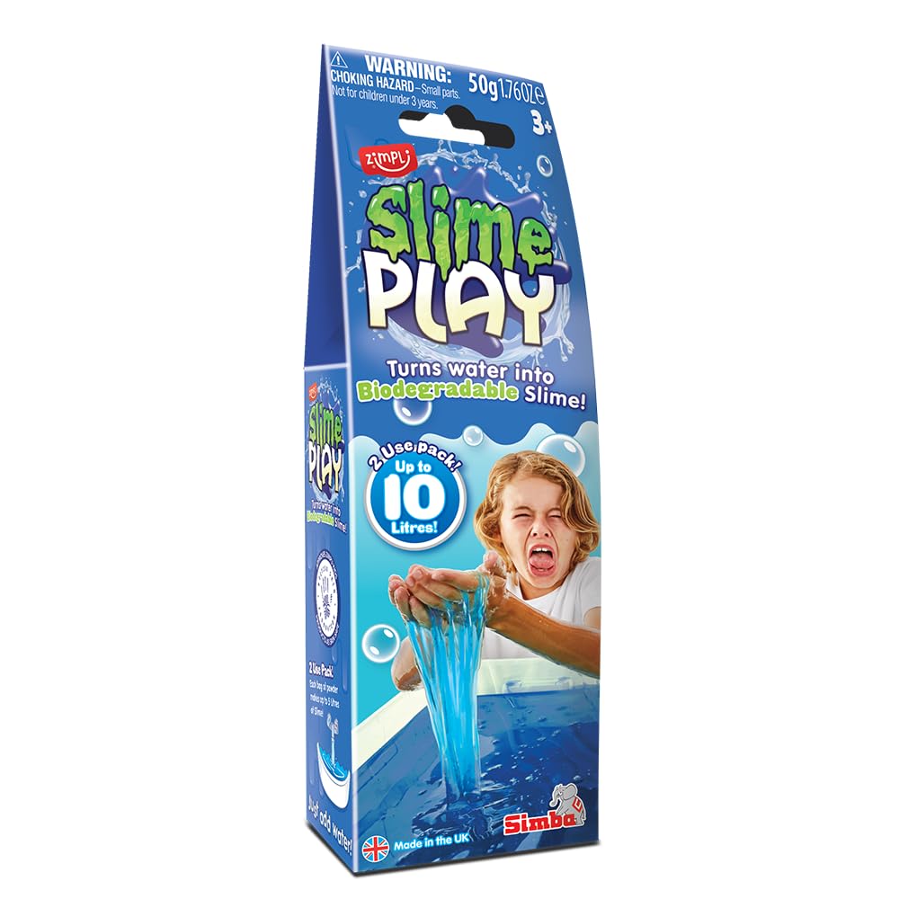 ZIMPLI Slime Play Blue Slime Kit - 50 g, Biodegradable Sensory Toy
