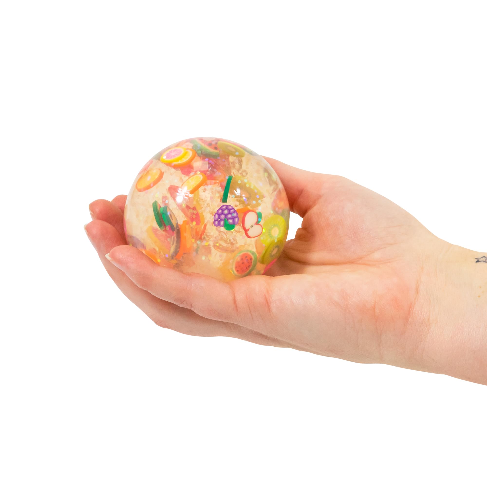 Tobar Scrunchems Tutti Frutti Stress Squish Ball - Sensory Fidget Toy for Kids and Adults 1