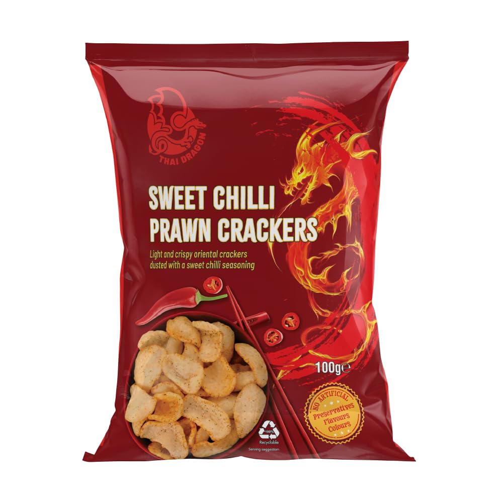 LAILA Thai Dragon Sweet Chilli Prawn Crackers - 100g 1