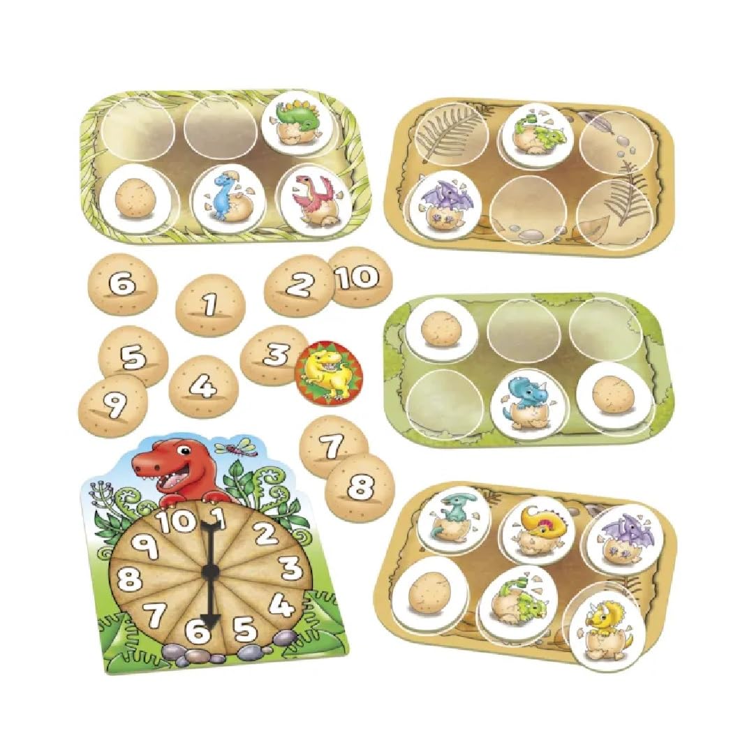 Orchard Toys Dinosaur Number Eggs Number and Counting Game - 2-4 Players, Ages 3+