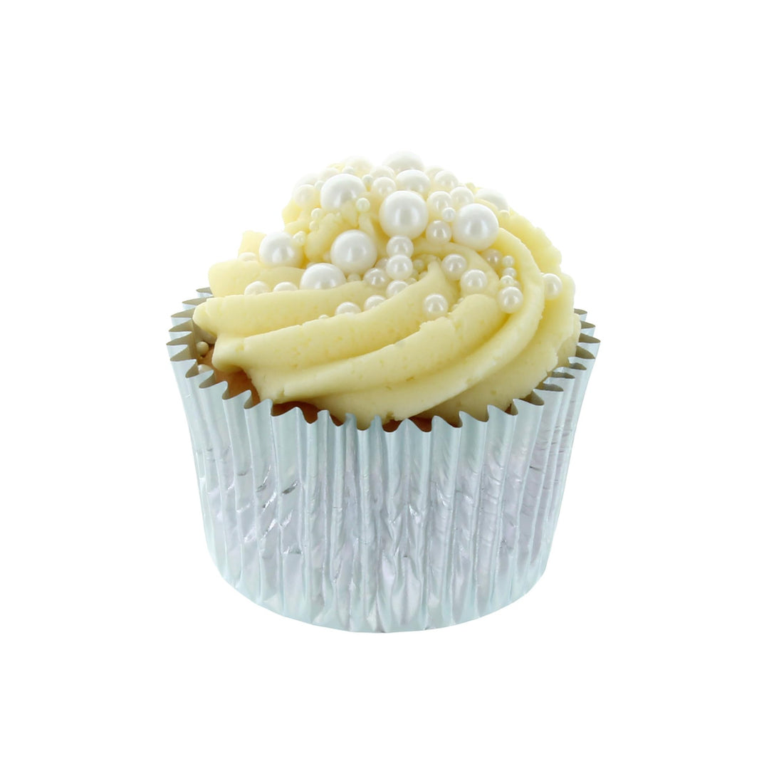 Baked with Love - White Pearl Sprinkles Mix | 100g Resealable Bottle | Mother of Pearl Sugar Balls for Cakes & Cupcakes