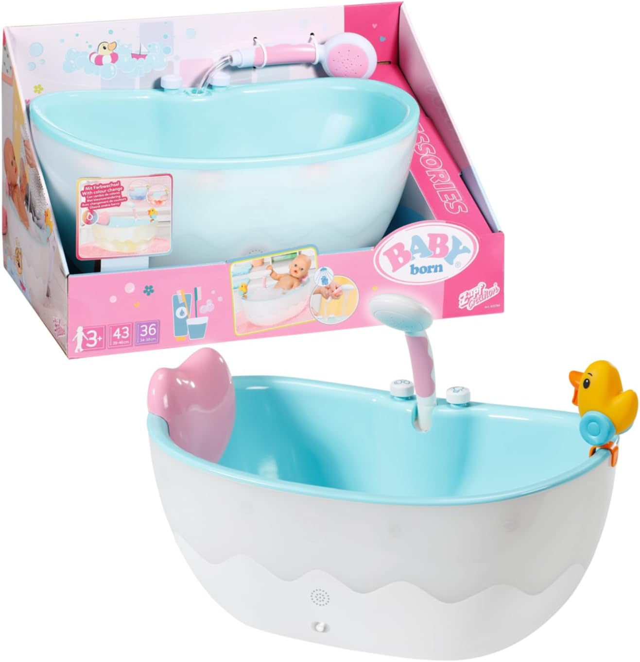 BABY Born Bathtub - Interactive Bath Toy with Light & Sound Effects 1