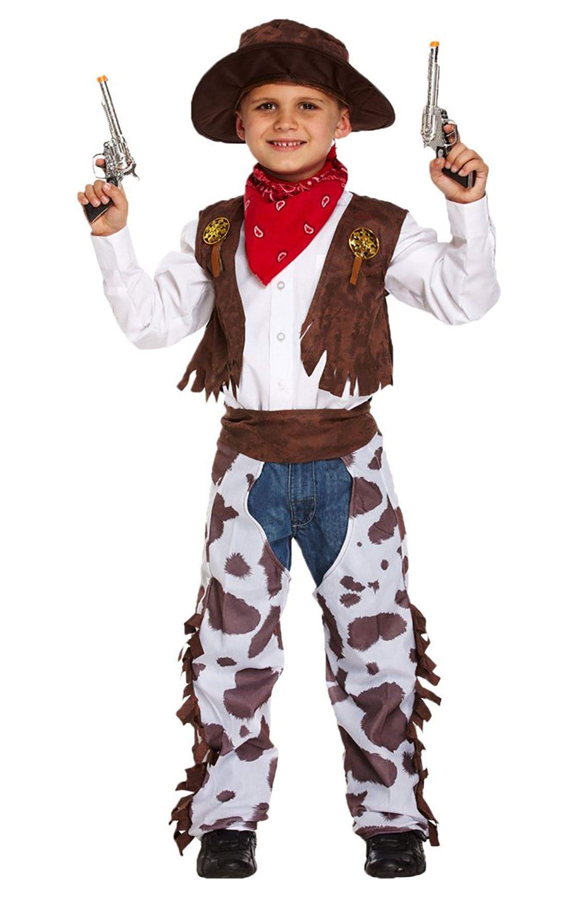 HENBRANDT Cowboy Childrens Fancy Dress Costume - 5 Piece Set | Age 3 Years | Polyester