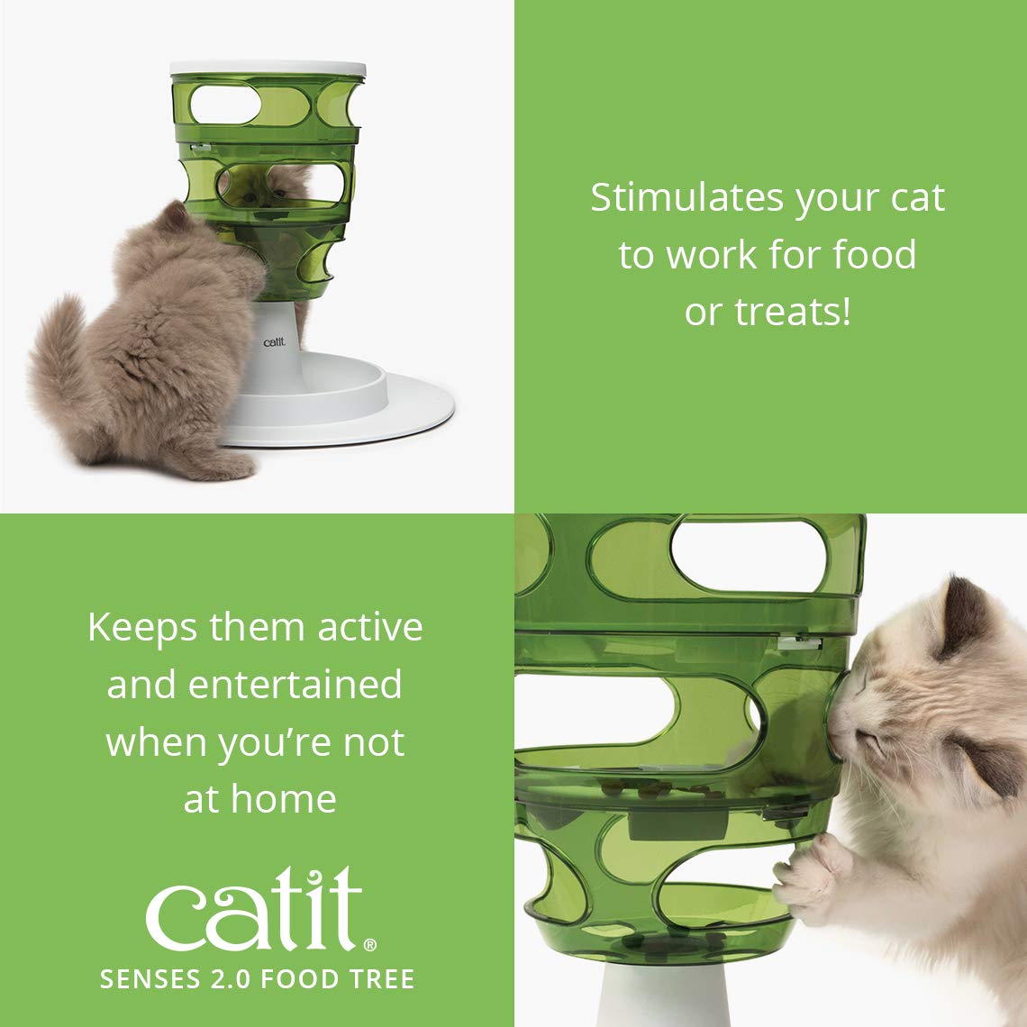 Catit Senses Food Tree Interactive Slow Feeder Puzzle for Cats | 3 Adjustable Levels 3