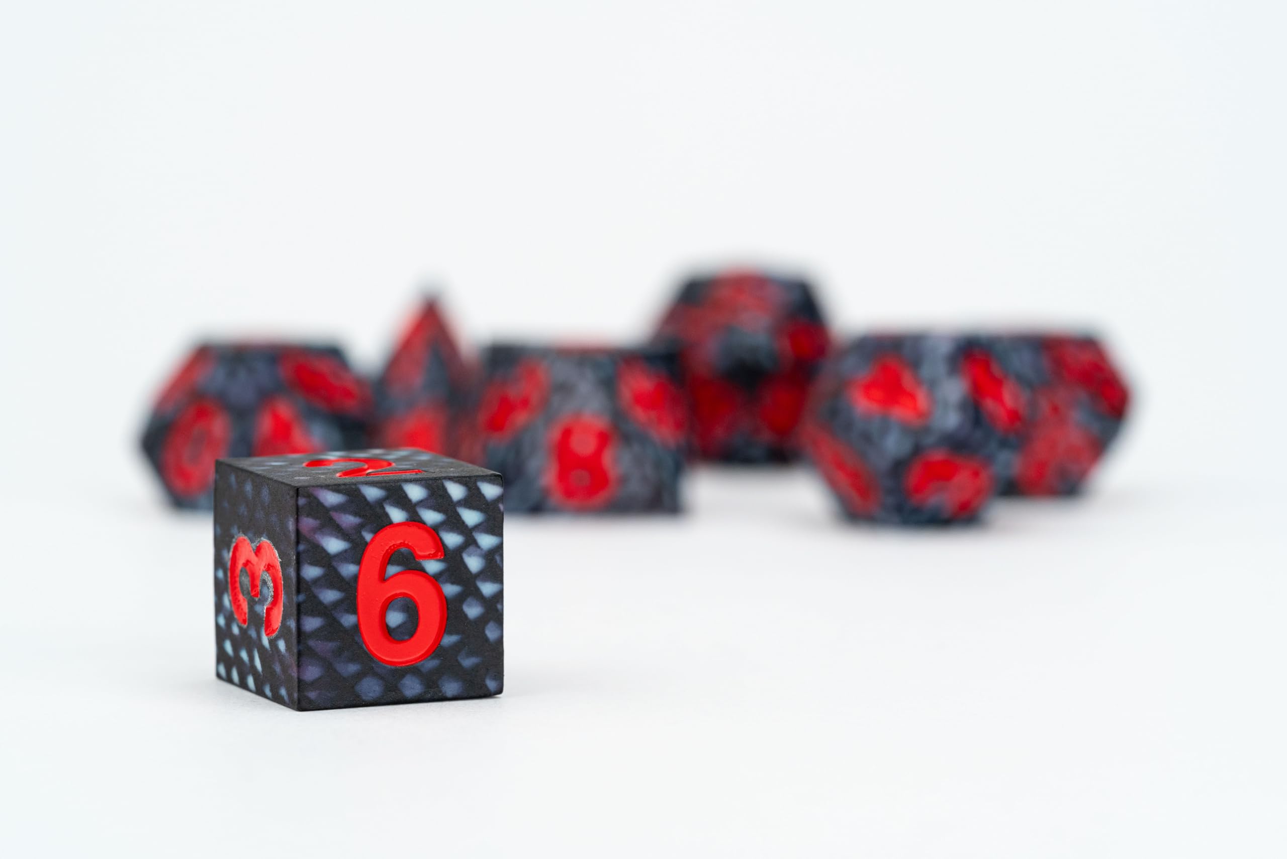 Metallic Dice Games Dragon Storm Silicone Dice Set - 16mm, 7 Pieces | Unisex Adult