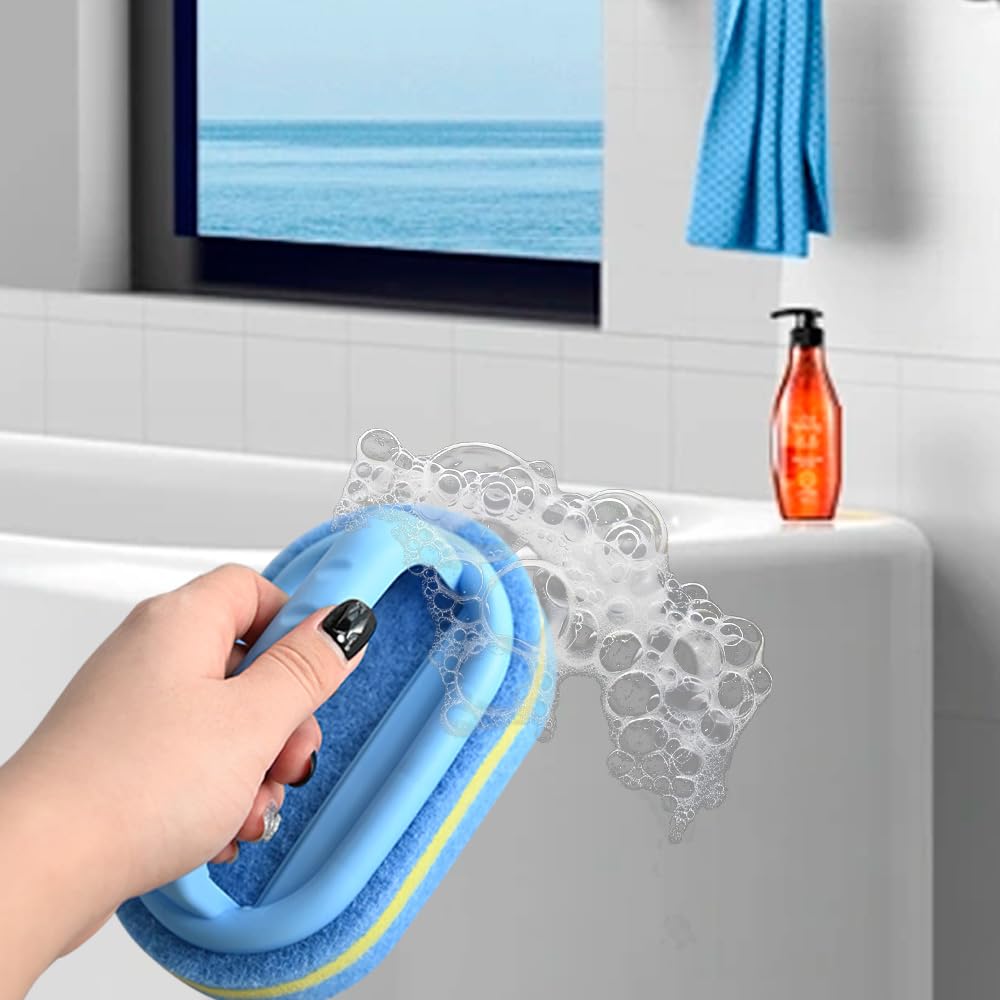 RAM ONLINE Heavy Duty Bathroom Cleaning Brush - Ergonomic Handle | Durable Bristles | 18 Inch 3