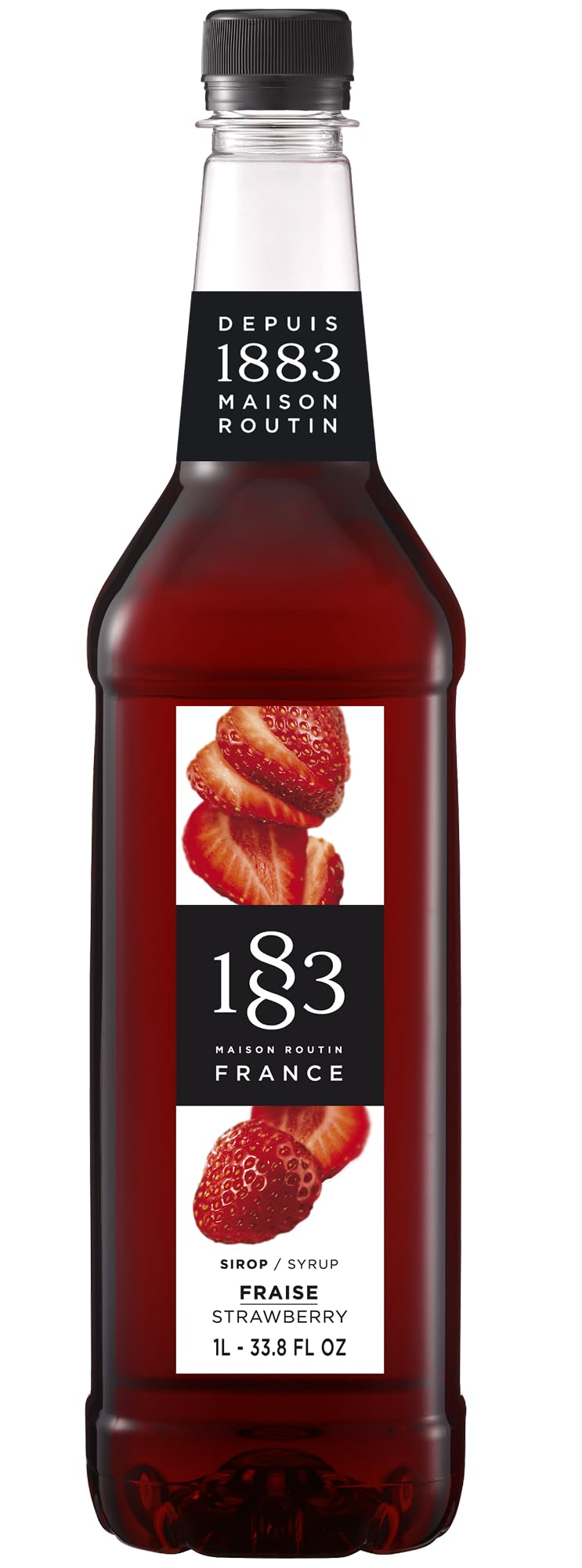1883 MAISON ROUTIN Strawberry Syrup | 1L Liquid Concentrate for Coffee, Cocktails & Smoothies