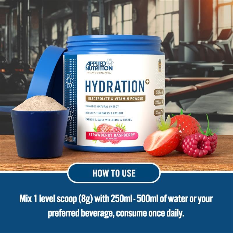 Applied Nutrition Hydration+ Electrolytes & Vitamin Powder Sugar-Free | 240g | Adult Sports Mix 5