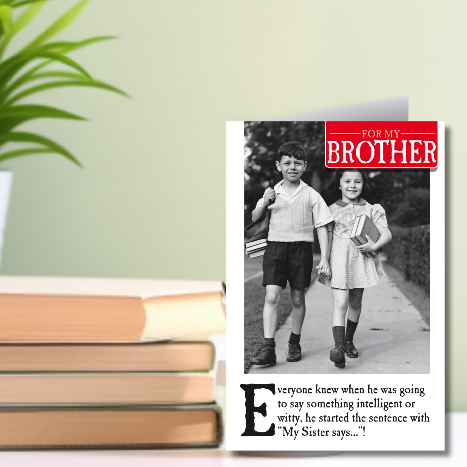 Emotional Rescue Funny Brother Birthday Card from Sister | 15.9 x 23.5 cm | B&W Humor 4