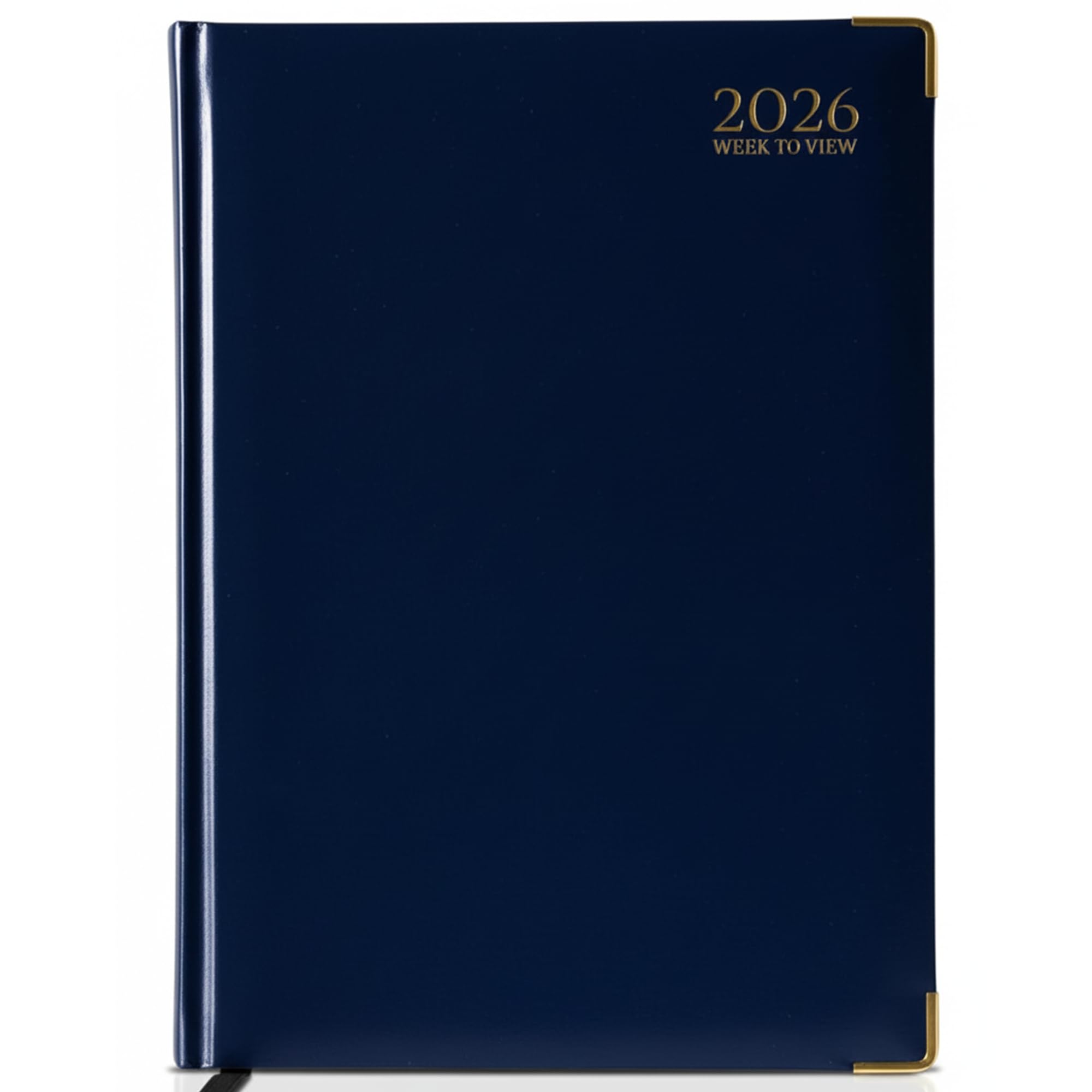 G4GADGET 2026 A5 Week to View Diary | Blue Hardback with Gilt Edges | Comprehensive Reference Pages