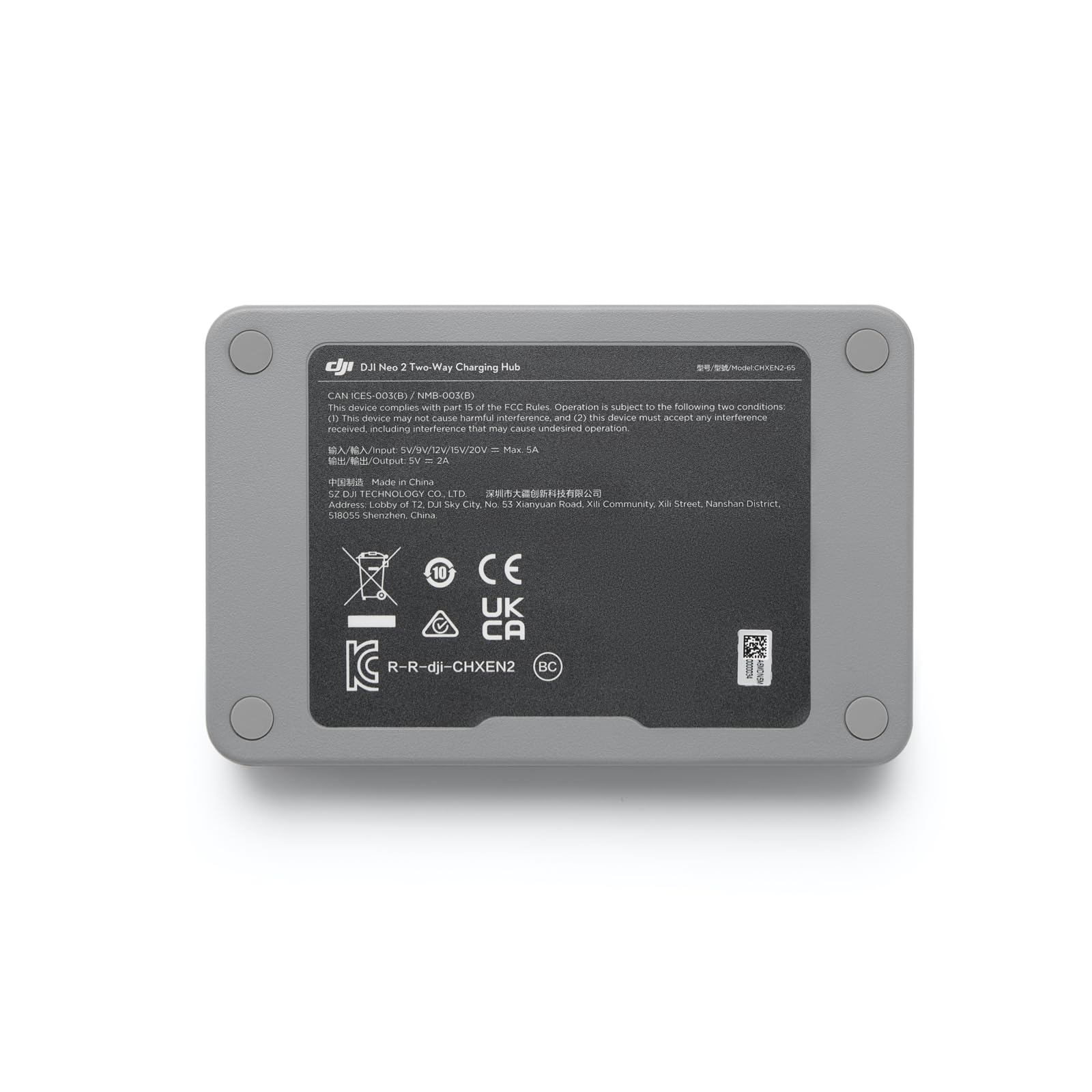 DJI Two-Way Charging Hub for Neo 2 - Charges 3 Batteries Simultaneously | Power Bank Functionality | Grey 2