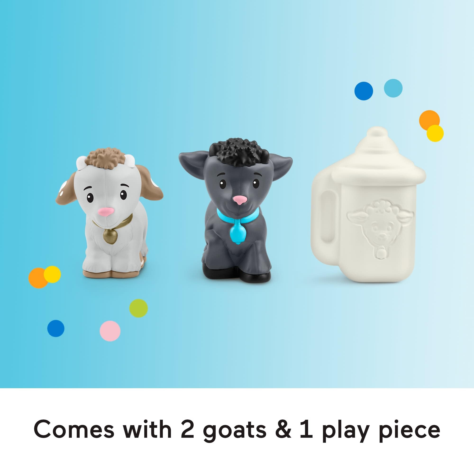 Fisher-Price Little People Feed & Play Goat Yard Playset - Farm-Themed Toddler Toy with Interactive Features 2