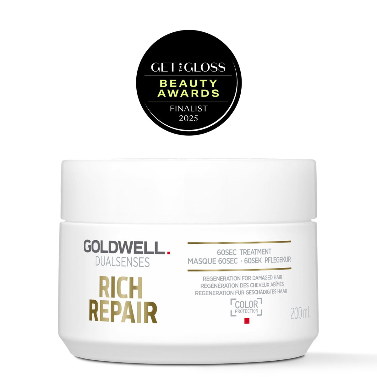 Goldwell Dualsenses Rich Repair Restoring 60Sec Treatment - Repairs Severely Damaged Hair | 200ml