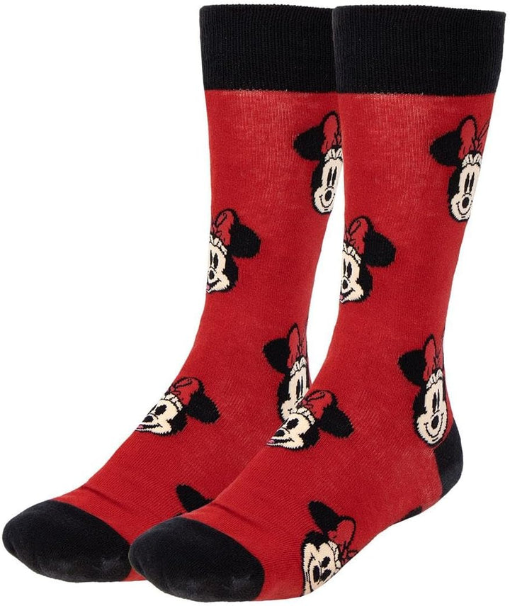 Minnie Mouse Socks - Grey, Red, Black, Yellow (Size 35-41)