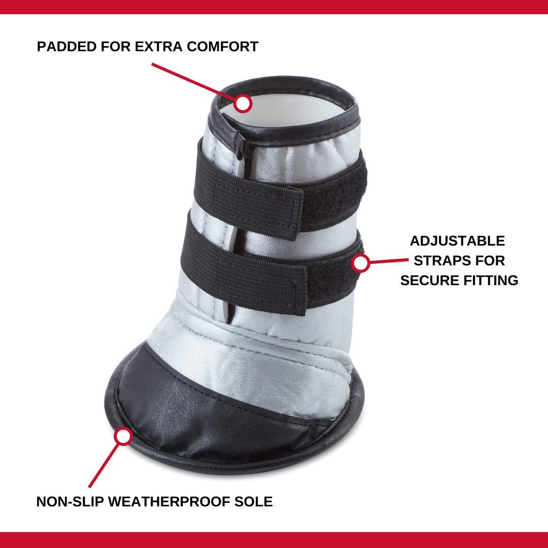 Mikki Dog Boot - Protects Injured Paws | Size 3 | Black/Silver