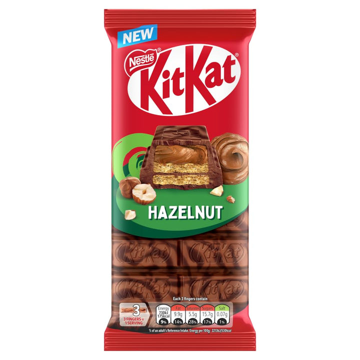 KitKat Hazelnut Filled Dark & Milk Chocolate Crispy Wafer Sharing Bar, 99g