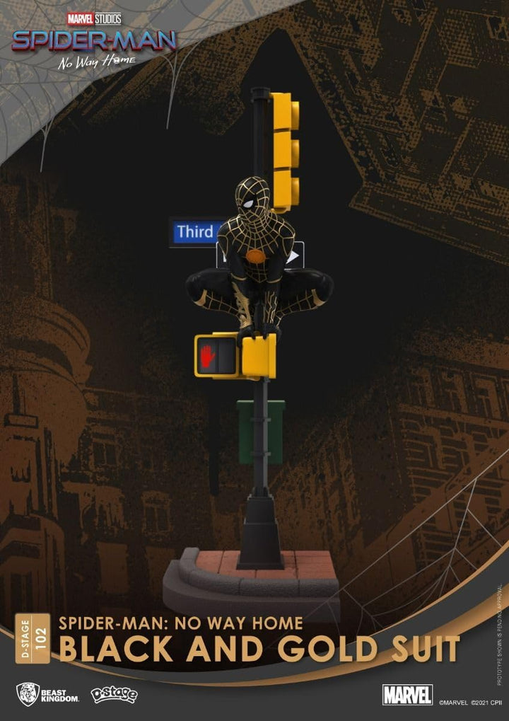 Beast Kingdom DS-102-Spider-Man: No Way Home-Black and Gold Suit