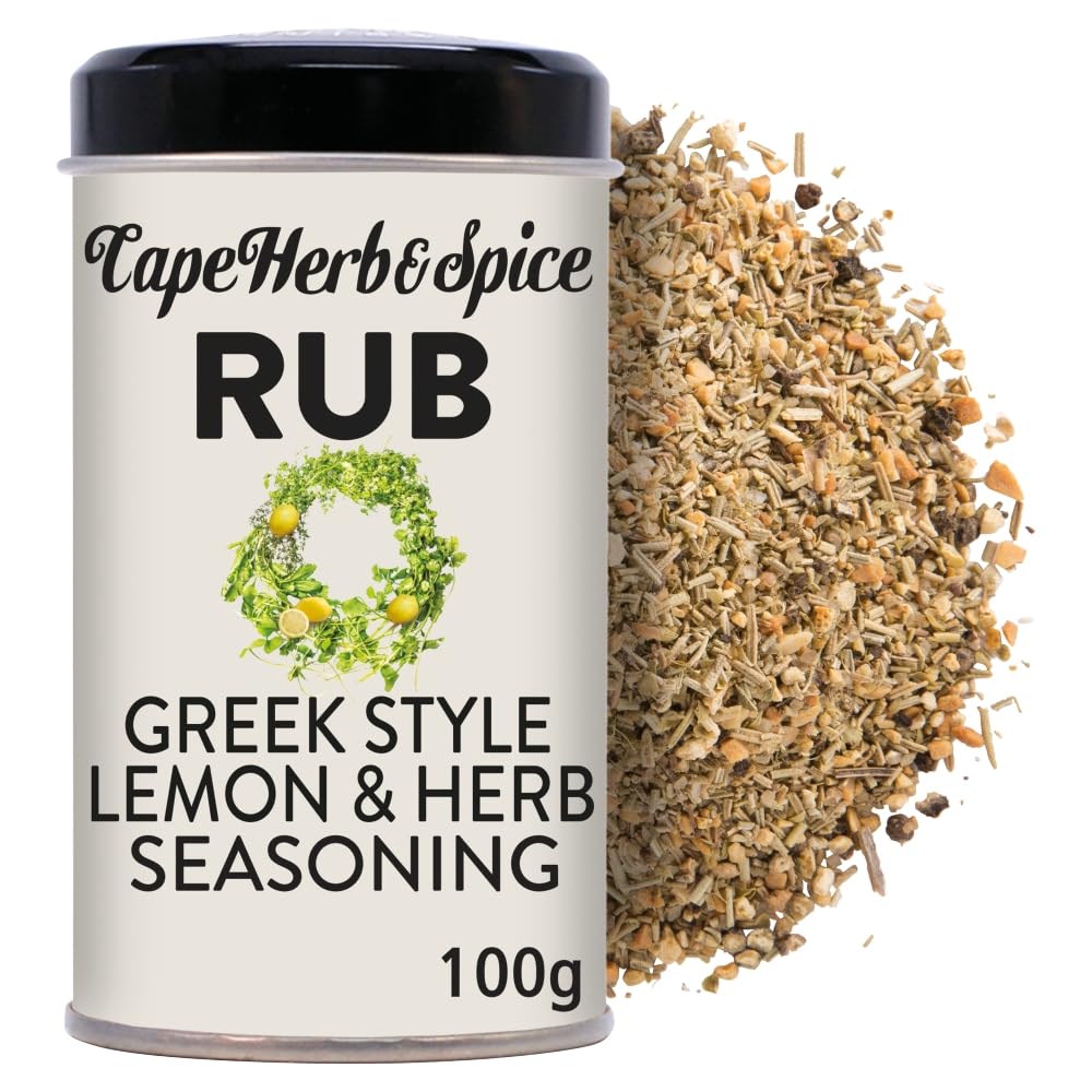 Cape Herb & Spice Greek Style Lemon & Herb Rub - 4 Pack of 100g | Vegan Friendly 2